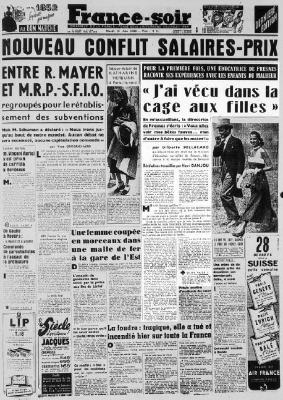 Le premier volet de la seconde série d’articles paraît sur la une du quotidien France-soir le 15 juin 1949, vers le début du tournage du film de Maurice Cloche.